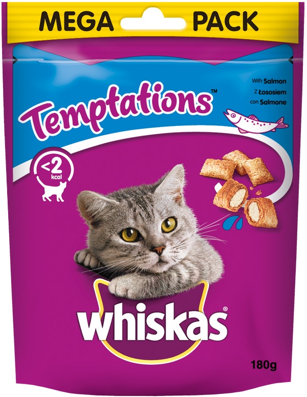 Whiskas® Temptations con Salmone 180g